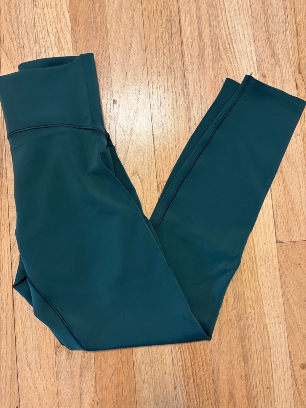 aerie green High-Waist Leggings with Black Branding